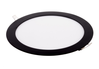 LED svítidlo podhledové Slim 24W, 4000K, kulaté černé